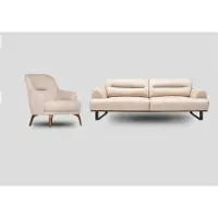 AEA Set divano in tessuto tre posti poltrona divano imbottito Set divano imbottito beige