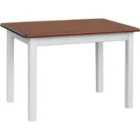 Koma Tools Tavolo da pranzo, pino massello, 130 × 70 cm, bianco/tinta calvados