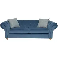 AEA Jvmoebel  Leder Sofa Couch - Design Polster Zweisitzer Couch Garnitur Blau
