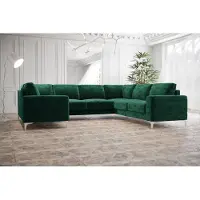 AEA Wohnlandschaft Polsterecke Sofa Couch Sofas Wohnzimmer Samt Ecksofa U-Form