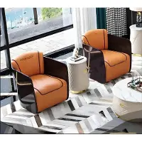 AEA Sessel 2x Couch Sofa Fernseh Couchen Sofas Garnitur Set Couch Tisch Holz Leder