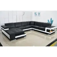 AEA Ledersofa Sofa Modernes Polster Leder Design Ecksofa Couch Wohnlandschaft