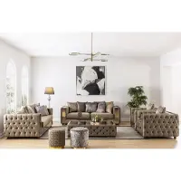 AEA Sofagarnitur Chesterfield Set 3+3+1+1 Sitzer Sofa Couch Garnitur Design Couchen
