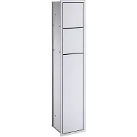 Emco asis modules 150 : module WC encastré, ouverture à gauche, aluminium, 978305050, 978305050