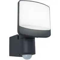 Lutec Faretto da esterno con sensore LED SUNSHINE, 15 cm, grigio scuro, IP44