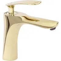 REA Rubinetto da Lavabo Orbit Gold Low
