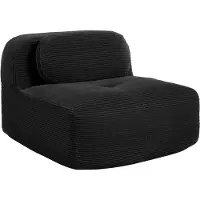 OEM Divano angolare modulare, tessuto Premium Cordstock, design senza montaggio, modello A - Nero