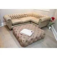 AEA Ledersofa Ecksofa Sofa Couch Polster Chesterfield Eckgarnitur Garnitur Ecke