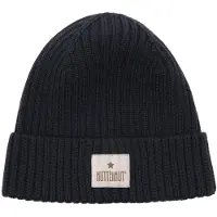 Huttelihut Kid's Hat Wool Knit Color Solid Berretto Bambini (53 cm - 4-6 Years, nero)