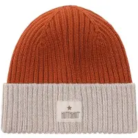 Huttelihut Kid's Hat Wool Knit Color Block Berretto Bambini (54 cm - 6-8 Years, rosso)