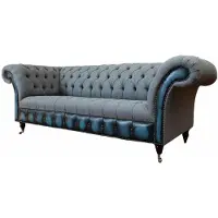 AEA Divano Chesterfield imbottito divani di design set di divani a tre posti grigio