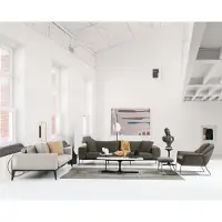 AEA Set di divani moderni divani poltrona a tre posti set completo grigio