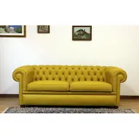 AEA Chesterfield Sofa Couch Leder Sofas Couchen Polster Sitz Garnitur 3 Sitzer
