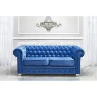 AEA Chesterfield Design Luxus Polster Sofa Couch Sitz Garnitur Leder #H3