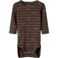 Name it Tutina / body per bambino 'NBMNALAS' marrone / bianco
