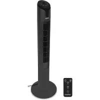 Vonroc Ventilatore a colonna di lusso - 110 cm - 3 velocità - nero | Telecomando incluso