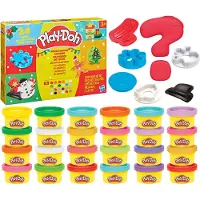 Play-Doh Calendario dell'Avvento natalizio , adatto a bambini dai 3 anni, realizzato in polipropilene (PP) e polietilene, contiene 18 pezzi
