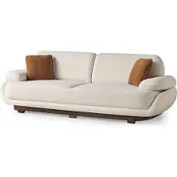 AEA Wohnzimmer Sofa 3 Sitzer Design Textil Einrichtung Dreisitzer Sofa Couch Weiß