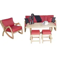 AEA Komplett Set Gartenmöbel Stilvolle Esstisch Outdoor Sessel Dreisitzer Sofa