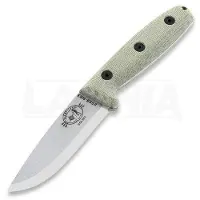 ESEE RB3 Bolieu Camp-Lore, scandi grind, fodero in pelle, Reuben Bolieu design
