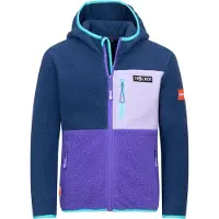 TROLLKIDS Kid's Aurlandsfjord Jacket Giacca in pile Bambini (128, blu/lilla)
