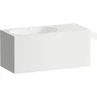 Laufen FUSION.S Plan de toilette, rectangulaire, tablette à droite, 1 trou pour robinet, sans trop-plein, 585x236x240mm, blanc brillant, H585FS40001111, H585FS40001111