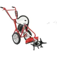OEM Fresatrice per terreno, motore a benzina da 4 CV, cilindrata di 63 cc, profondità di lavorazione regolabile, velocità di 240 giri al minuto, telaio in acciaio