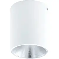 Eglo Plafoniera Minimal Polasso Alluminio Bianco Luce Led Integrato 3,3W