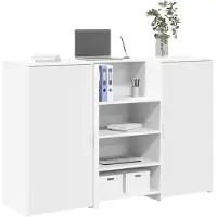 vidaXL Banco per reception bianco 155x50x103,5 cm Materiale a base di legno