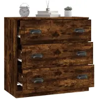 vidaXL Credenza in rovere fumé 70x35,5x67,5 cm Materiale a base di legno