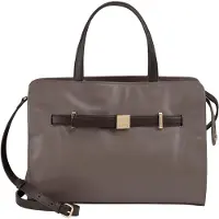 Dudu Toys Borsa a spalla Vera Pelle 30 cm grigio