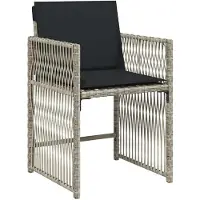 vidaXL set da pranzo da giardino da 17 pezzi con cuscini in rattan grigio chiaro
