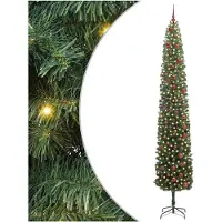 vidaXL Albero di Natale artificiale con 300 LED con supporto Verde 300 cm