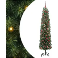 vidaXL Albero di Natale artificiale con 300 LED con supporto verde 180 cm
