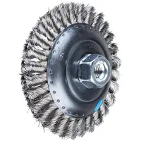 PFERD TOOLS spazzola conica annodata KBG M14 smerigliatrice angolare a filo in acciaio inox