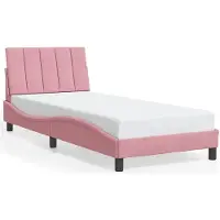 vidaXL Struttura letto senza materasso "Hanko" Rosa 90x200 cm Velluto