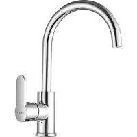 Markenlos rubinetto da cucina orientabile a 360° - Rubinetto per acqua calda e fredda - Miscelatore monocomando - Acciaio inox cromato