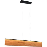 TRIO Lighting Lampada LED a sospensione Kalea, lunghezza 110 cm, color legno, legno