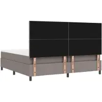 vidaXL Letto boxspring con materasso LED Taupe 200 x 200 cm Tessuto