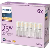 Philips Lampadina LED con attacco a spina G9, 1,9 W, 220 lm, 2700 K, opaca,