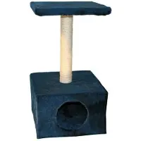 Merkloos Tiragraffi per gatti - 31 x 31 x 57 cm - Sisal - Blu scuro