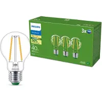 Philips Lampadina LED E27 A60 2,3 W 485 lm 2700 K a filamento, confezione da 3