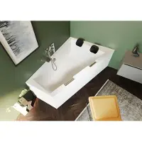 Riho Doppio Baignoire, asymétrique, variante PlugPlay, 2 places, 180x130x62cm, 315 Betteres, blanc, B034009005, B034009005
