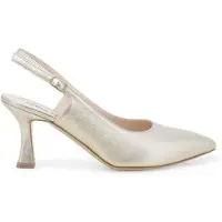 Melluso Décolleté donna slingback in pelle wash platino d165q