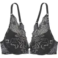 LASCANA Reggiseno grigio argento / nero