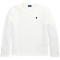 Ralph Lauren per donna. 211967105001 Maglietta in maglia jersey di cotone bianca (XS), Bianco, Casual, Manica lunga