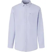 Pepe Jeans per uomo. PM3091446 Camicia Rimini blu (S), Casual, Cotone, Manica lunga