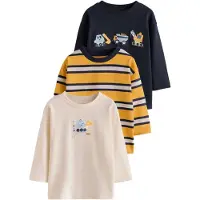 Next Maglietta crema / navy / blu chiaro / miele