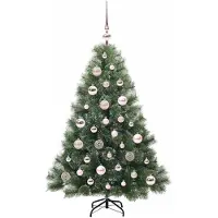 vidaXL Albero di Natale artificiale, verde, 120 cm, realizzato in PE e PVC