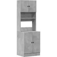 vidaXL Armadio da cucina grigio cemento 60x50x180 cm materiale a base di legno